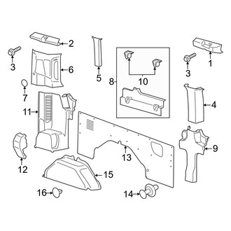 Ford OE - Side Panel - Interior Trim (With Side Door, Driver Side, With Window)