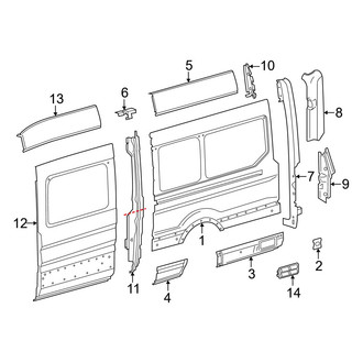 Ford OE - Side Panel & Components (W/O Side Door, Driver Side)