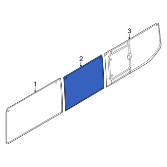 Ford OE - Rear Left Rearward Quarter Glass