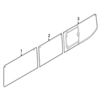 Ford OE - Side Panel - Glass (W/O Side Door, Driver Side)