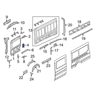 Ford OE - Rear Left Lower Inner Quarter Panel Reinforcement