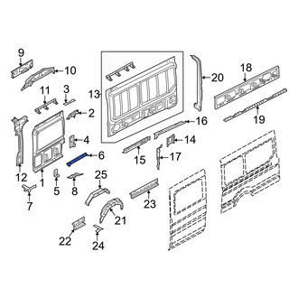 Ford OE - Rear Left Lower Inner Quarter Panel Reinforcement