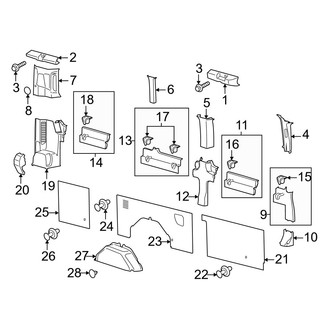 Ford OE - Side Panel - Interior Trim (W/O Side Door, Driver Side, With Window)