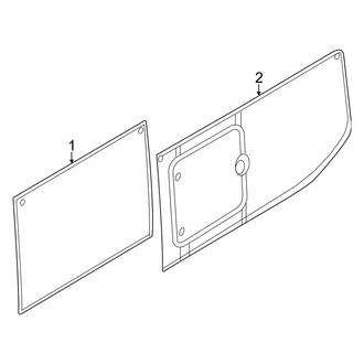 Ford OE - Side Panel - Glass (With Side Door, Driver Side)