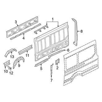 Ford OE - Side Panel - Inner Structure (With Side Door, Driver Side)