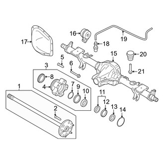 Ford OE - Rear Suspension - Rear Axle (Dual Rear Wheels)