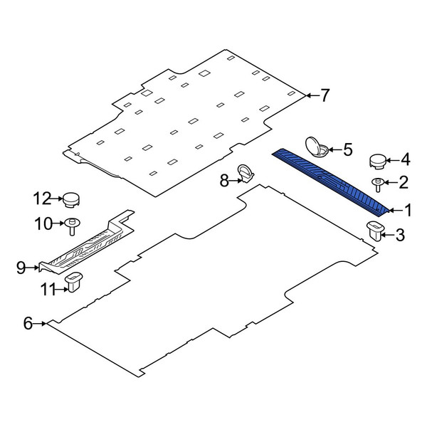 Ford OE LK4Z6113208AC - Front Right Door Sill Plate