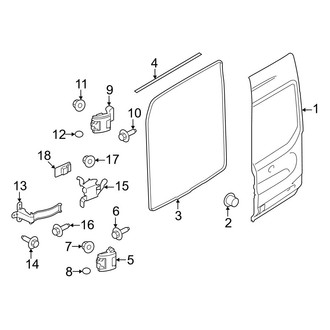 Ford OE - Back Door - Door & Components (Passenger Side)