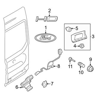 Ford OE - Back Door - Exterior Trim (Passenger Side)