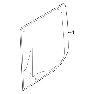 Ford OE - Back Door - Glass & Hardware (Passenger Side)