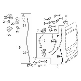 Ford OE - Right Door Lock Operating Rod