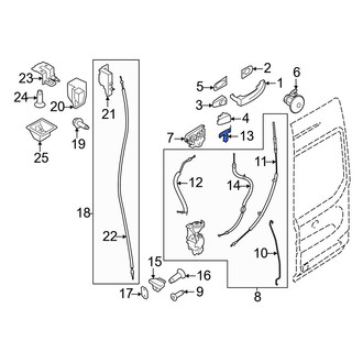 Ford OE - Rear Right Inner Interior Door Handle