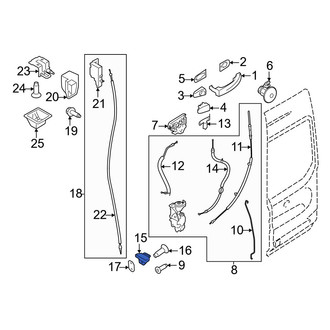 Ford OE - Rear Right Lower Door Lock Striker Plate
