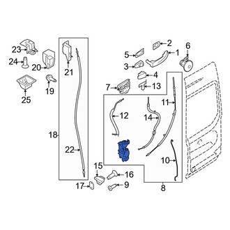 Ford OE - Rear Right Lower Door Latch Assembly