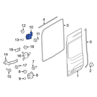 Ford OE - Rear Left Upper Door Hinge