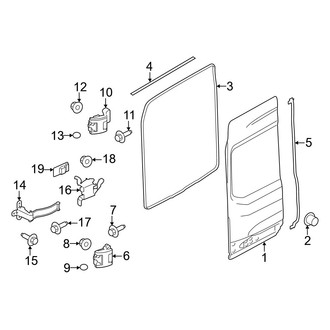 Ford OE - Back Door - Door & Components (Driver Side)