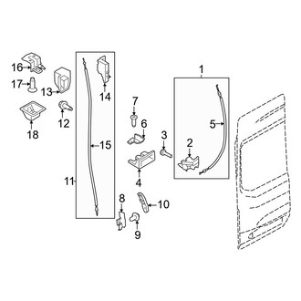 Ford OE - Back Door - Lock & Hardware (Driver Side)