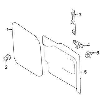 Ford OE - Back Door - Interior Trim (Driver Side, Van)