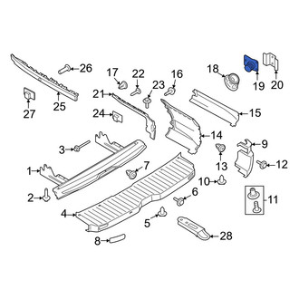 Ford OE - Rear Outer Bumper Cover Support Rail