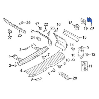 Ford OE - Rear Inner Bumper Cover Support Rail