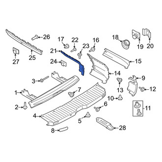 Ford OE - Rear Right Inner Bumper Cover Bracket