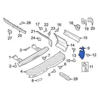 Ford OE - Rear Left Bumper Corner Cover