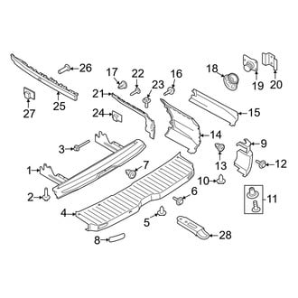Ford OE - Rear Bumper - Bumper & Components