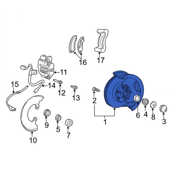 Disc Brake Rotor and Hub Assembly