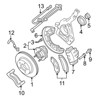 Ford OE - Front Suspension - Brake Components (4WD)