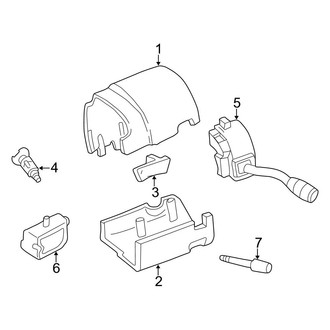 Ford OE - Steering Column - Shroud, Switches & Levers (With Tilt Wheel)