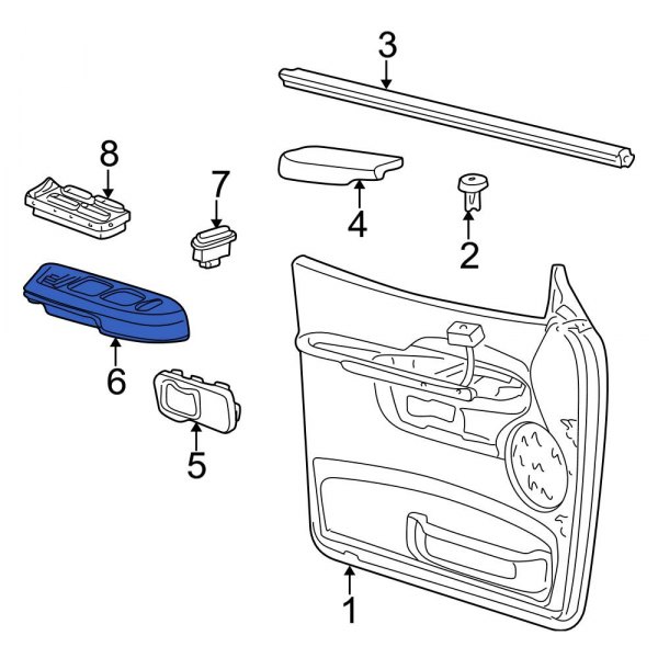 Door Window Switch Bezel