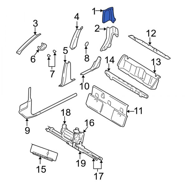 Body C-Pillar Trim Panel