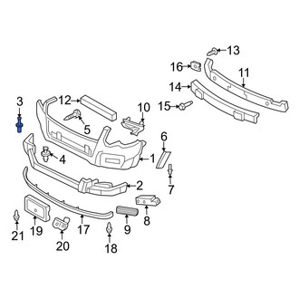 Ford OE - Upper Radiator Support Air Deflector Clip