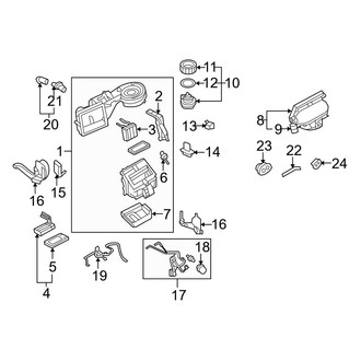 Ford OE - Air Conditioner & Heater - Evaporator & Heater Components (W/O Dual Zone A/C), (Limited / XLT)