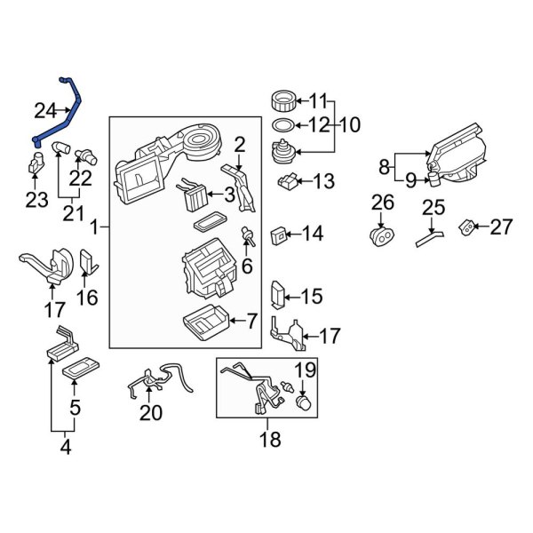 Ford OE 6L2Z19D888AA Cabin Air Temperature Sensor Aspirator Tube