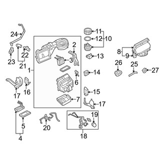 Ford OE - Air Conditioner & Heater - Evaporator & Heater Components (With Dual Zone A/C)