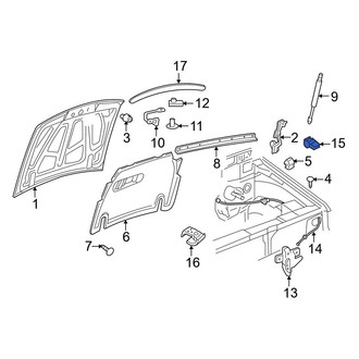 Ford OE - Front Hood Latch Striker Plate Clip