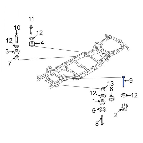 Body Mount Cushion Bolt