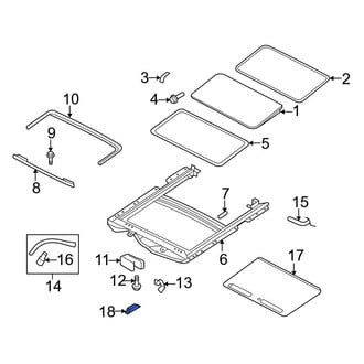 Ford OE - Sunroof Cable Guide