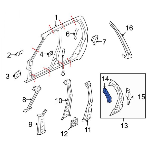 Body C-Pillar Reinforcement