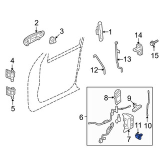 Ford OE - Front Door Lock Rod Bracket