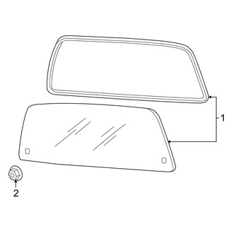Ford OE - Back Glass - Glass (Stationary)