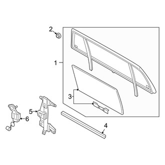Ford OE - Back Glass - Glass (Power)