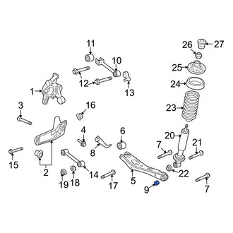Ford OE - Rear Lower Suspension Control Arm Nut
