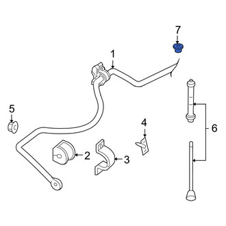 Ford OE - Front Suspension Stabilizer Bar Link Nut