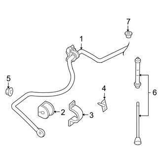 Ford OE - Rear Suspension - Stabilizer Bar & Components