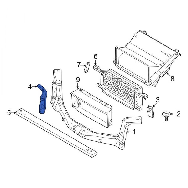 Radiator Support Tie Bar Bracket