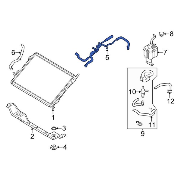 Drive Motor Inverter Radiator Hose