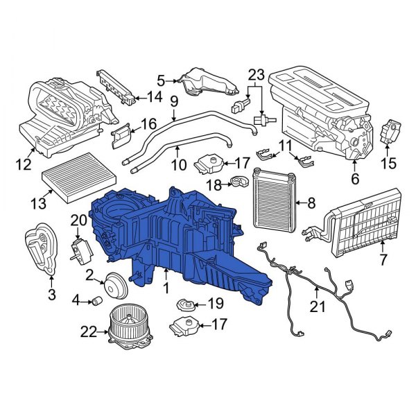 HVAC Unit Case Assembly