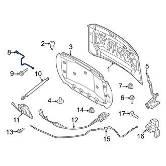Ford OE - Front Hood & Trunk Prop Rod